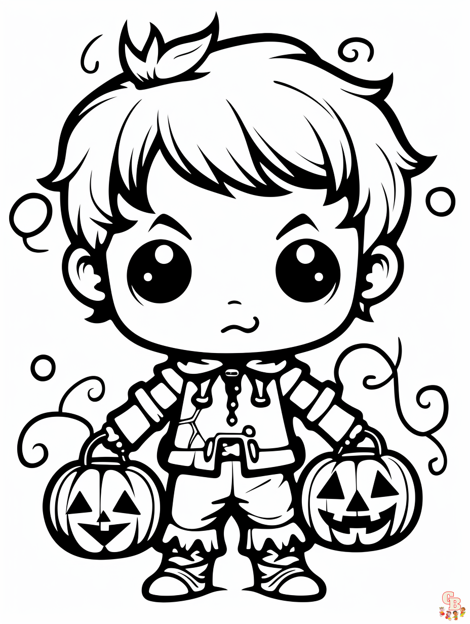 Scary fun horror coloring pages for kids