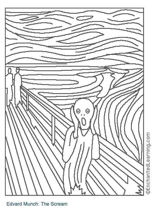 Coloring page the scream