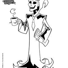 Mr death coffee coloring pages