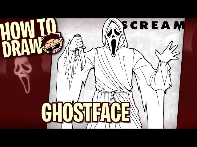 How to draw ghostface screa narrated easy step