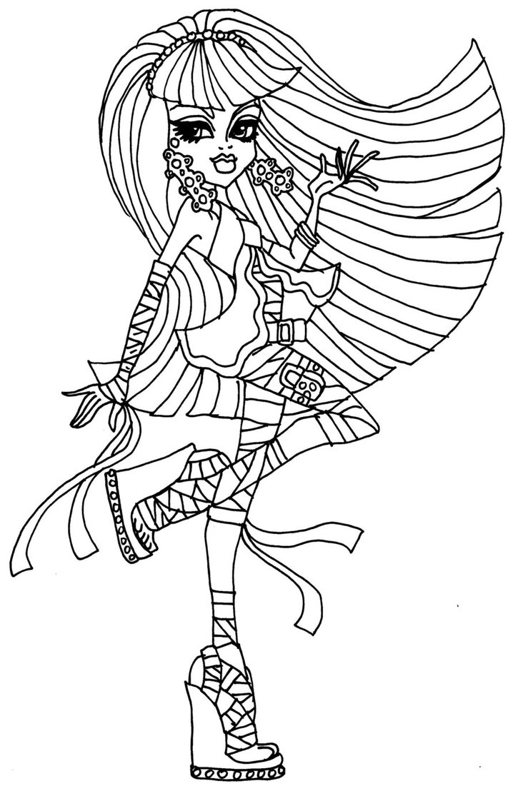 Free printable monster high coloring pages for kids