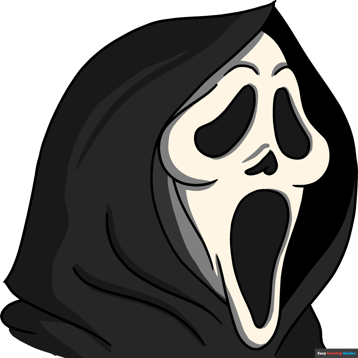 How to draw the scream mask