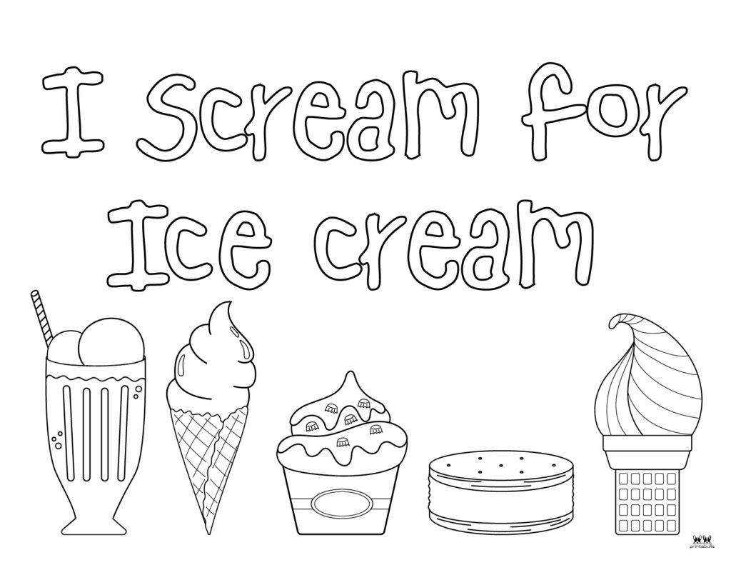 Ice cream coloring pages