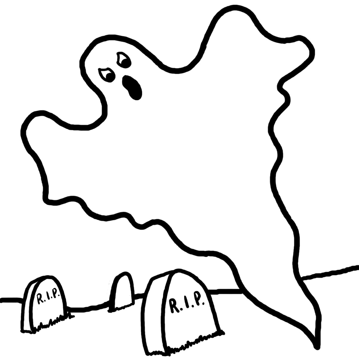 Free printable ghost coloring pages for kids