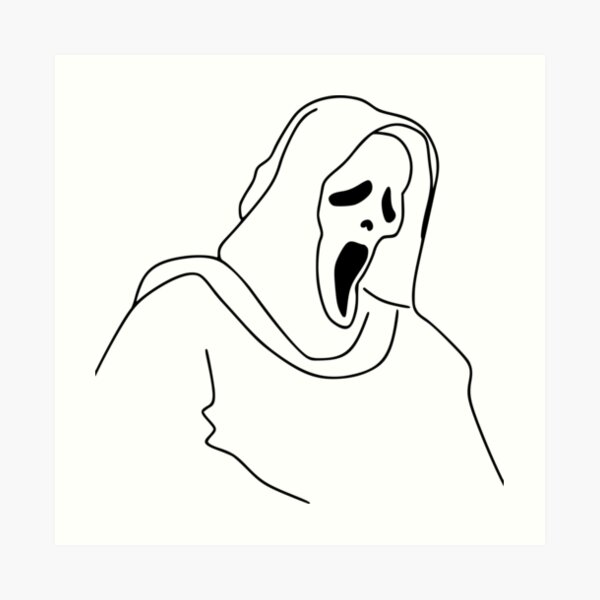 Ghostface from scream art print for sale by marcus lawrence