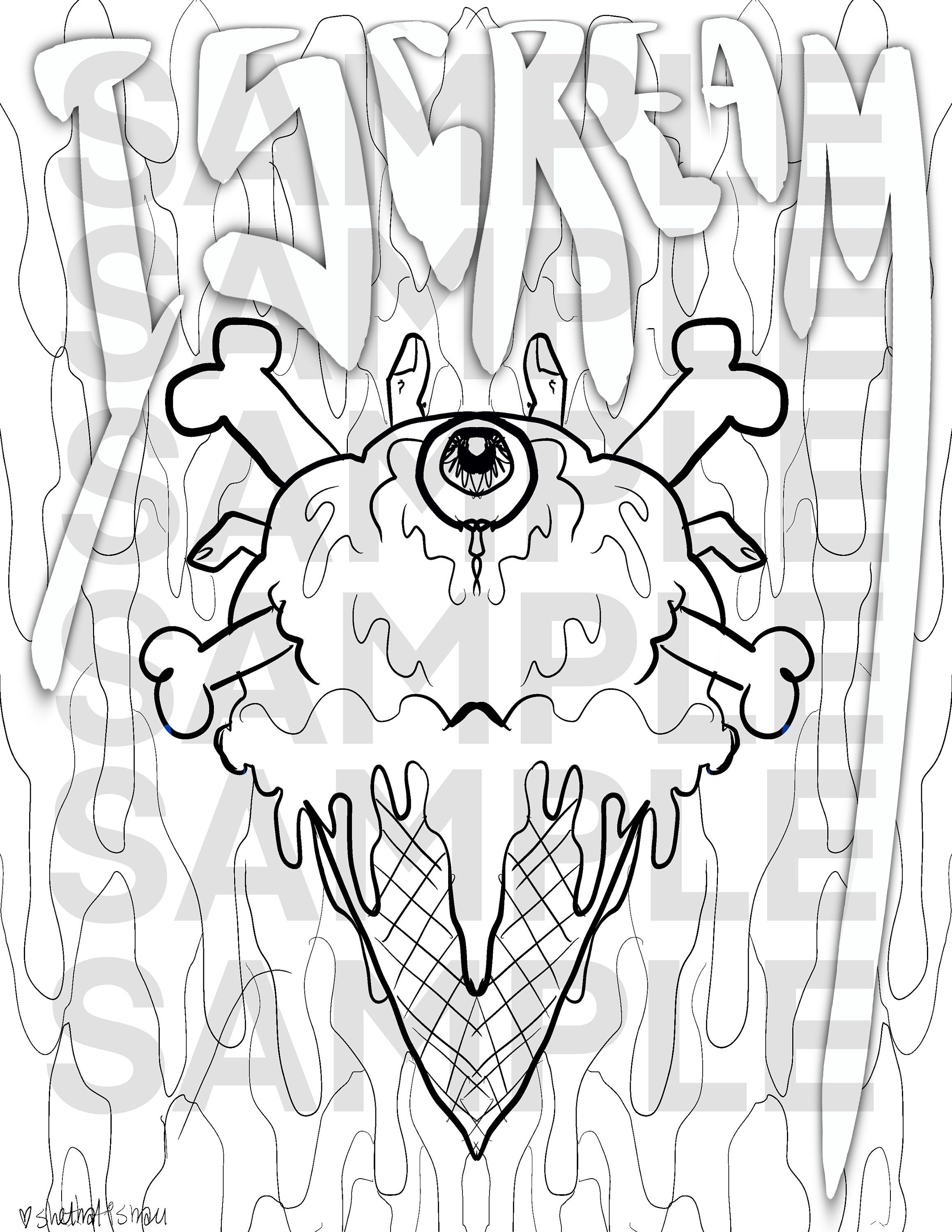 Scream coloring page