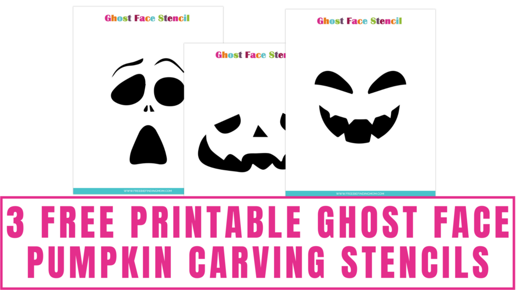 Free printable ghost face pumpkin carving stencils