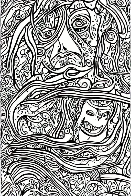 An empty graphic novel coloring book stable diffusion