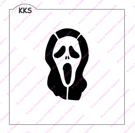 Scream mask cookie stencil â krazy kreationz sweets