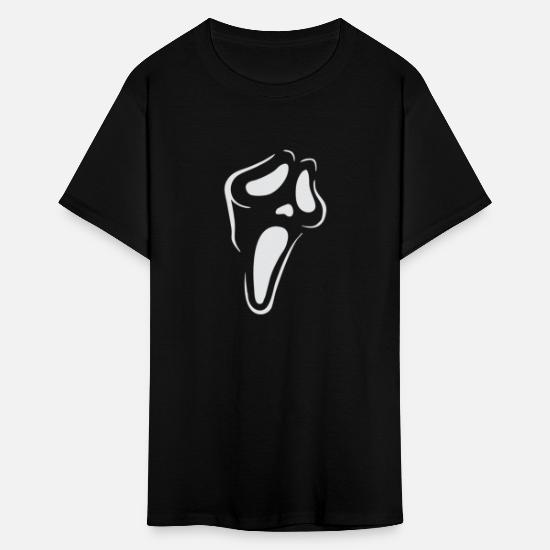 Scream ghost face pumpkin stencil mens t