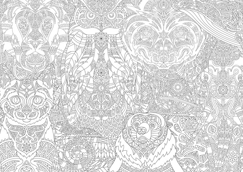 Coloring pages free kids adult creative patterns