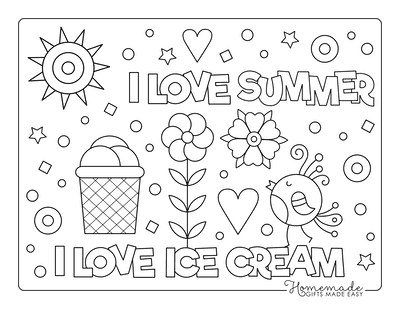 Ice cream coloring pages for kids adults