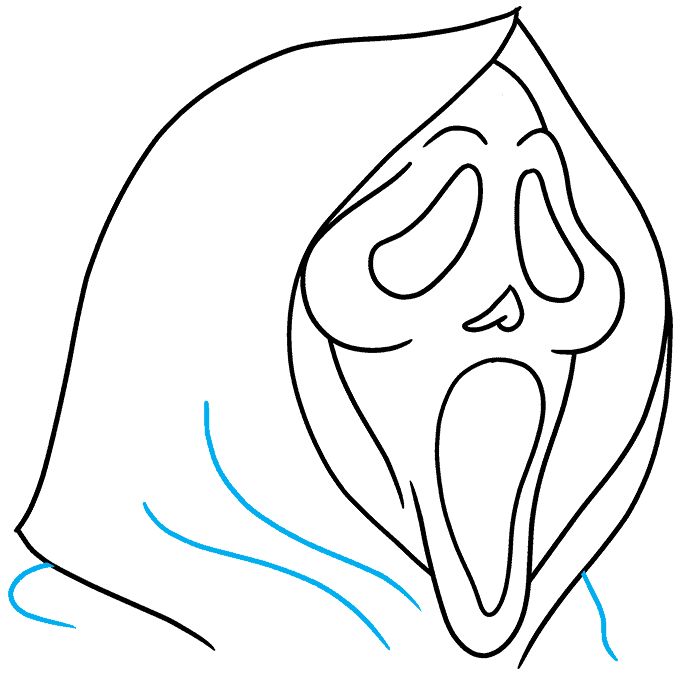 How to draw the scream mask