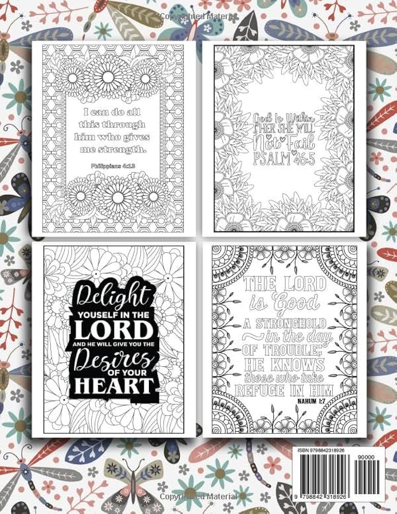 Bible verse coloring book for adults over pages of motivational inspirational bible quotes coloring book for women teens and girls psalms and scripture coloring book for stress relaxation