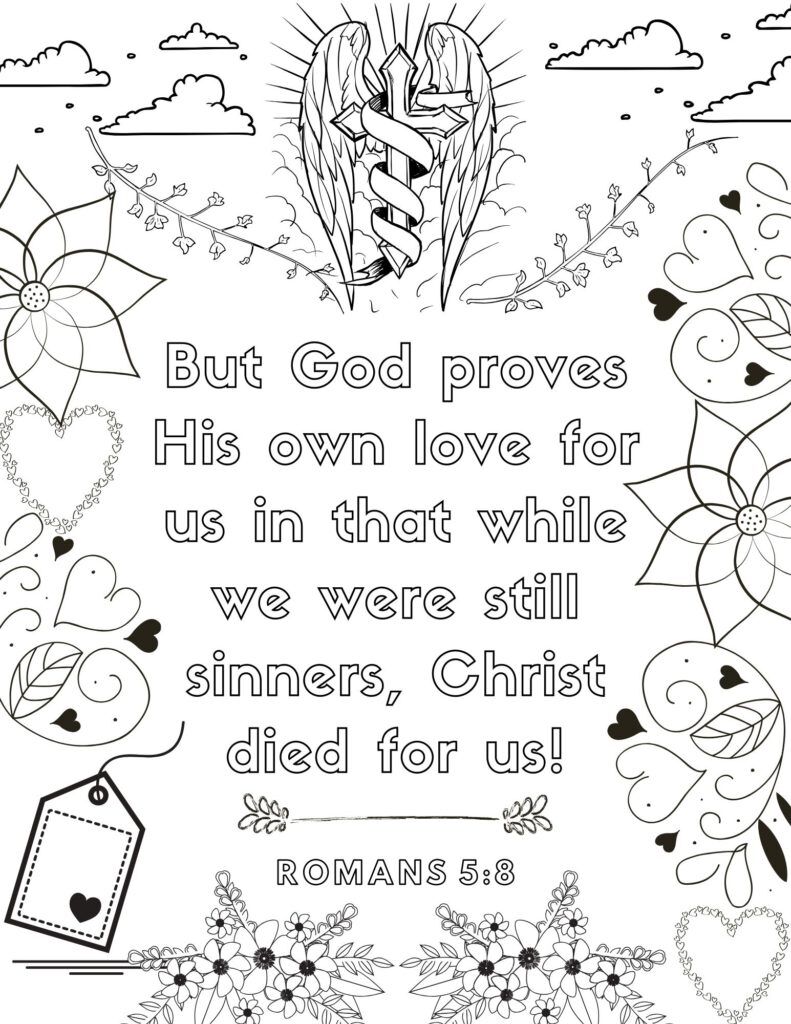 Bible verse coloring pages for adults