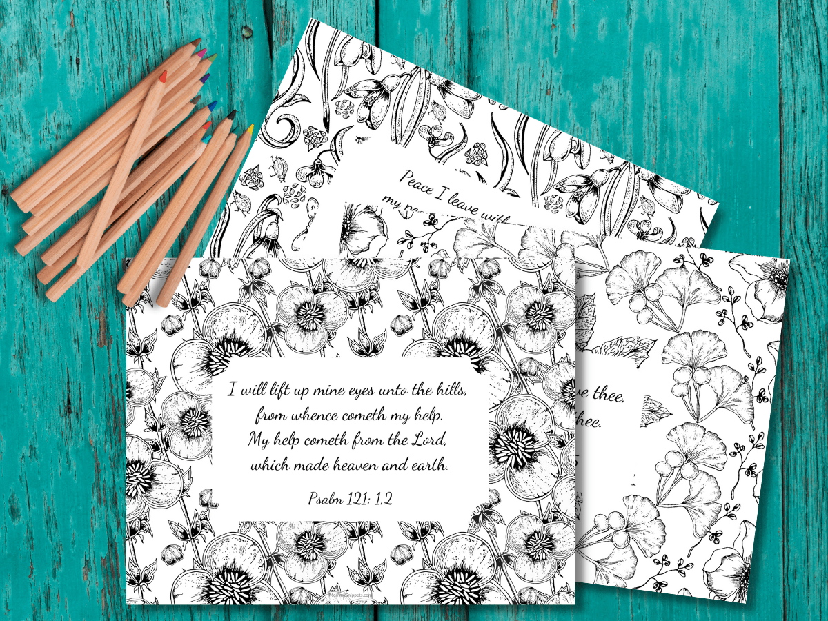 Free printable bible verses on scripture coloring pages for adults