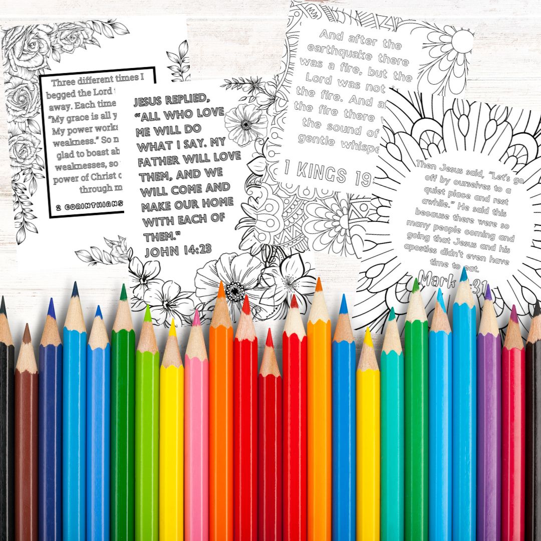 Seeking god scripture coloring pages â foi