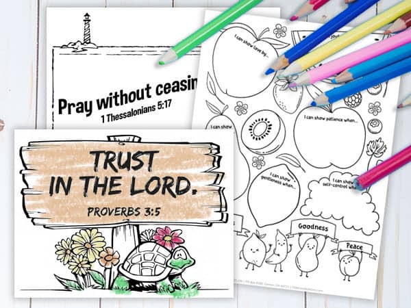 Free scripture coloring pages for kids