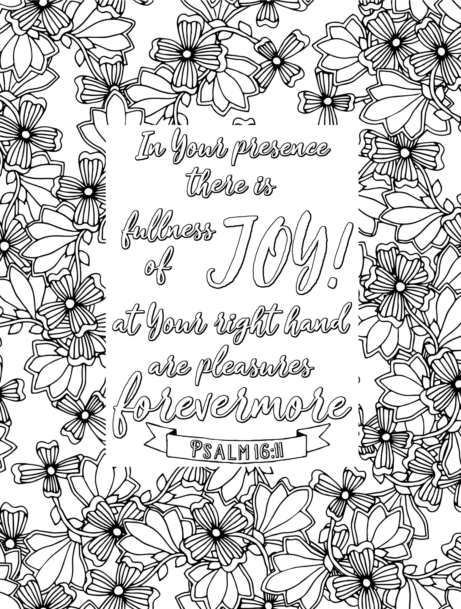 Fullness of joy scripture coloring page â a divine encounter