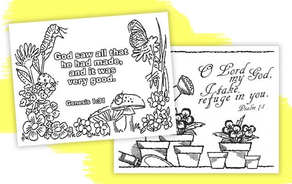 Free scripture coloring pages for kids