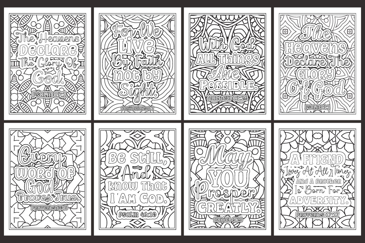 Scripture bible coloring pages for adults kdp coloring book