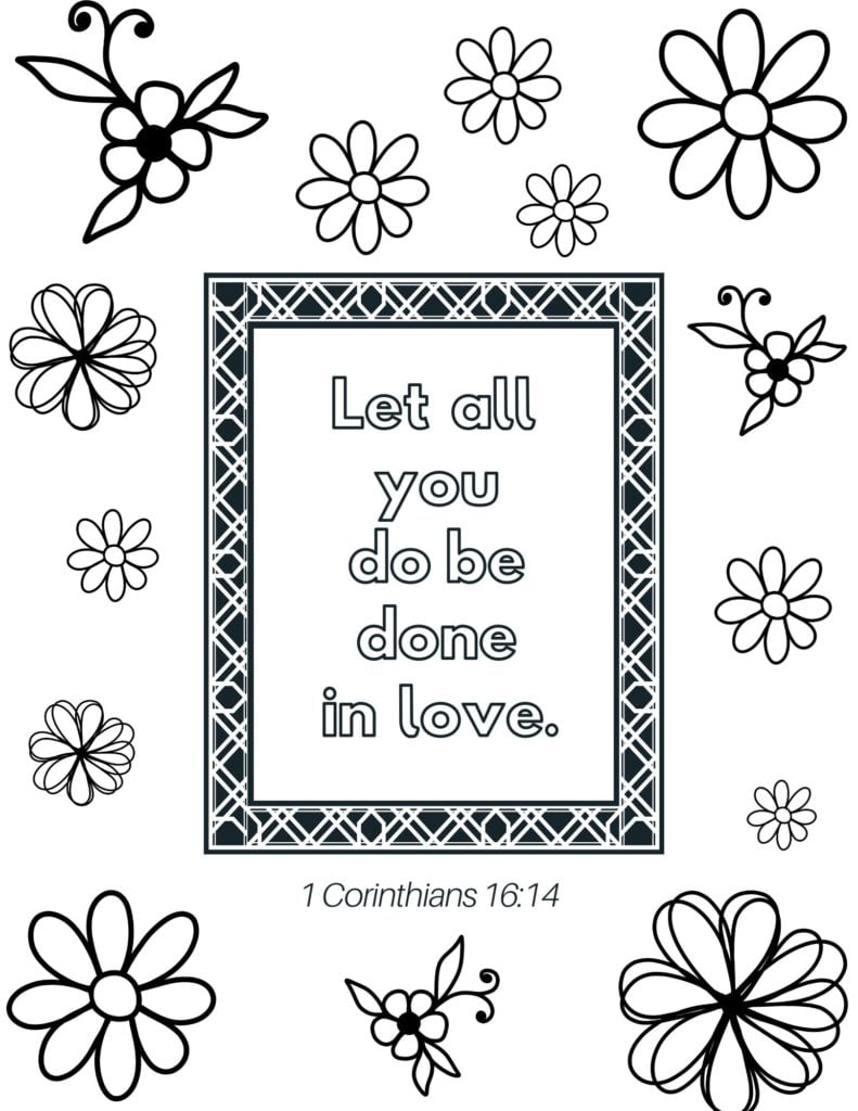 Free printable bible verse coloring pages