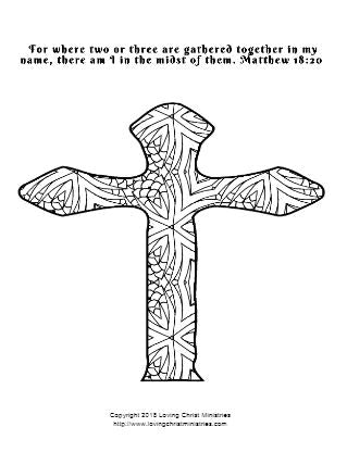 Coloring crosses scripture coloring pages â loving christ ministries