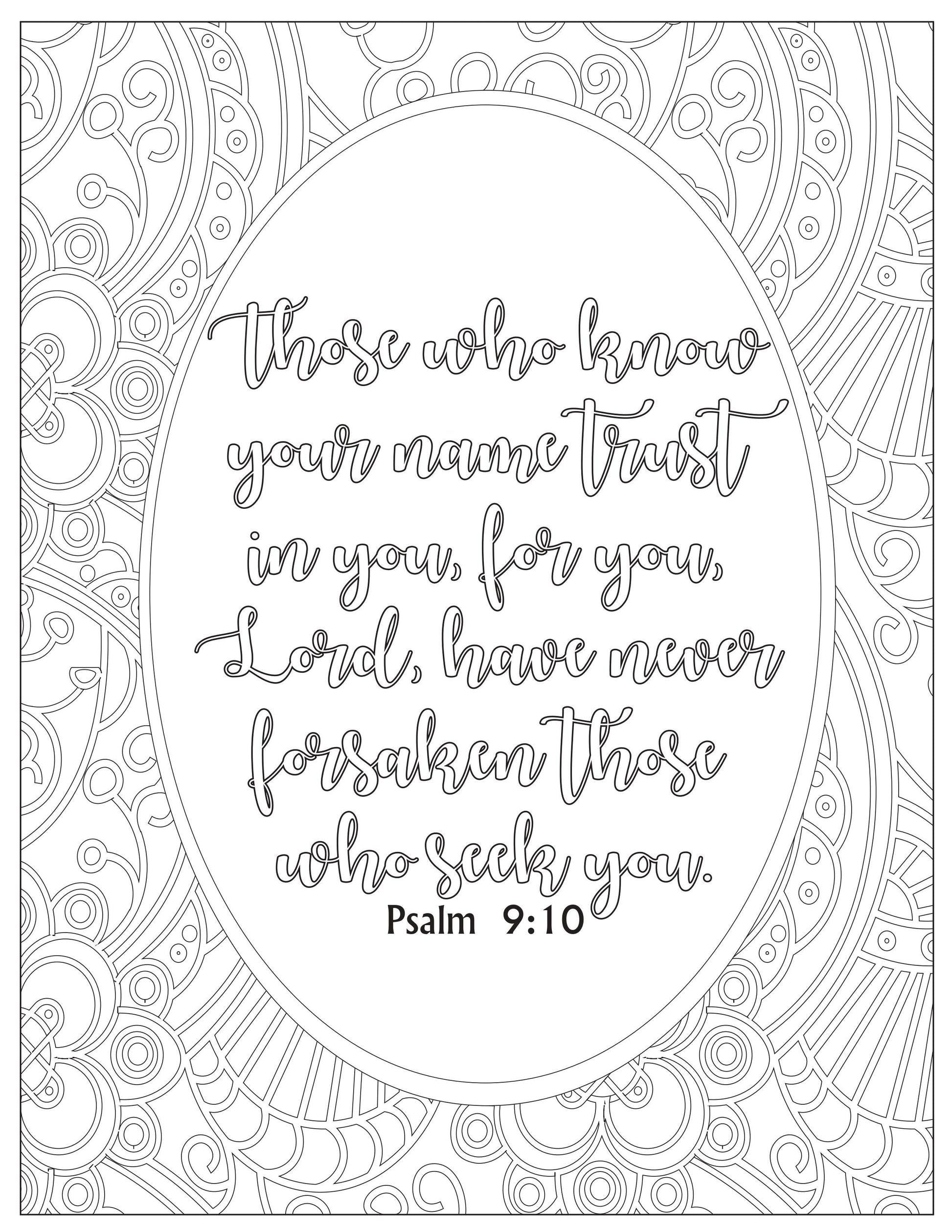 Book of psalms page bible coloring book download only