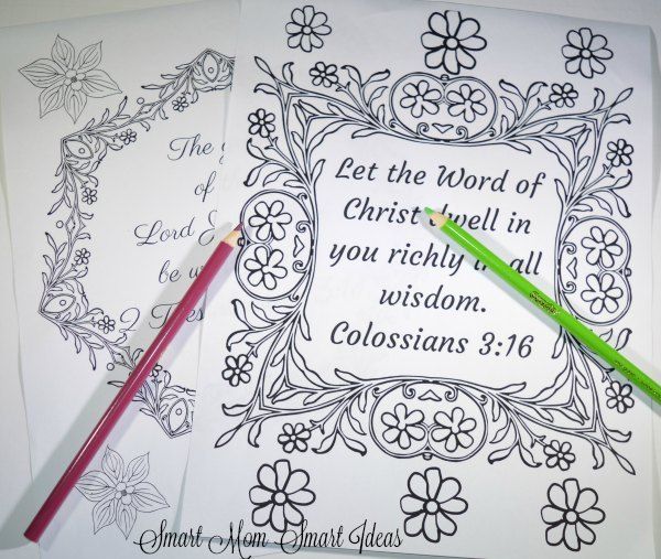 Free bible verse coloring pages