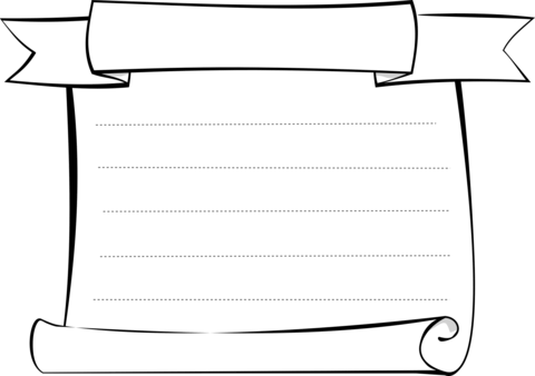 Banner scroll coloring page free printable coloring pages