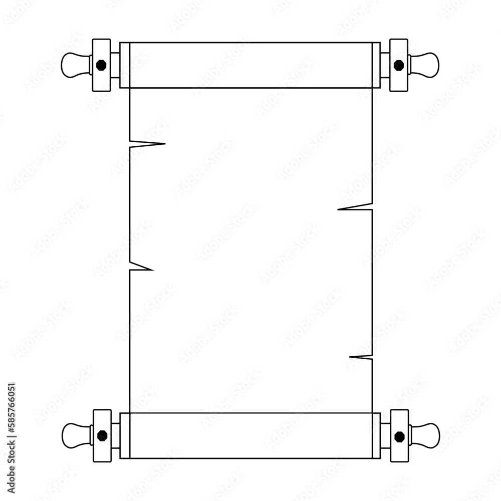 Scroll coloring page vector