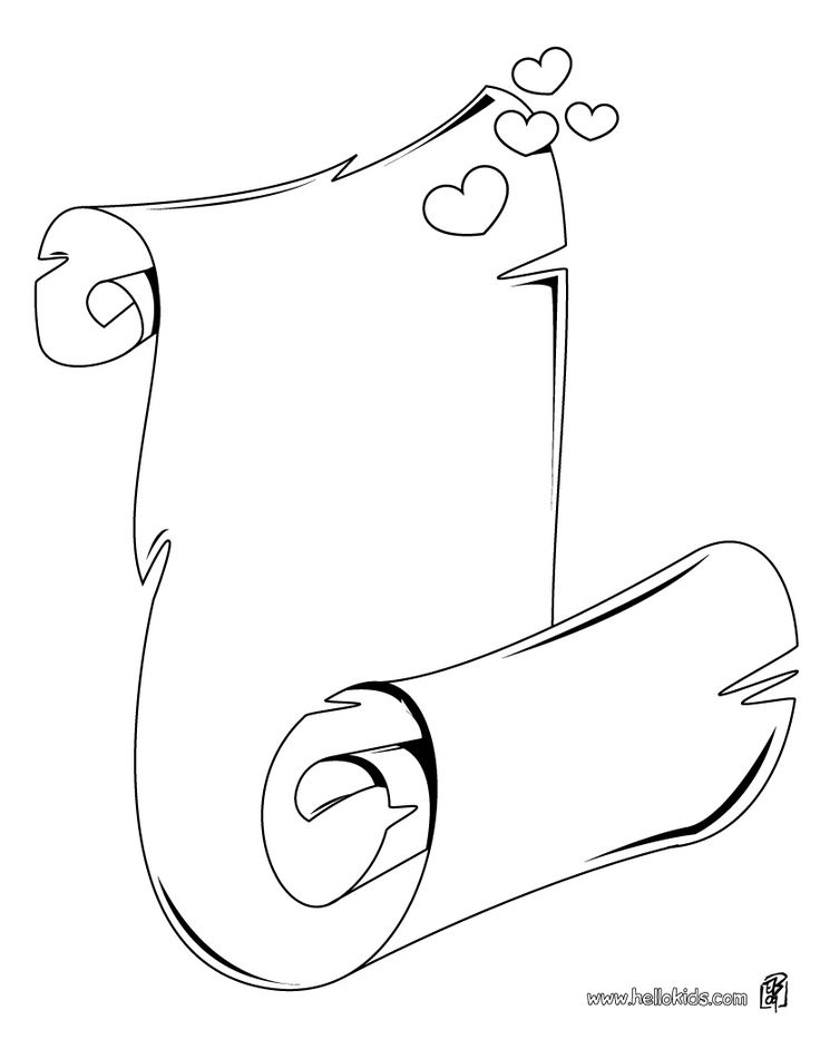 Love letter coloring pages