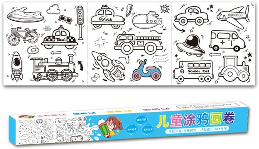 Children loring paper graffiti scroll loring pages set christmas paper ns paper roll wall loring home kitchen