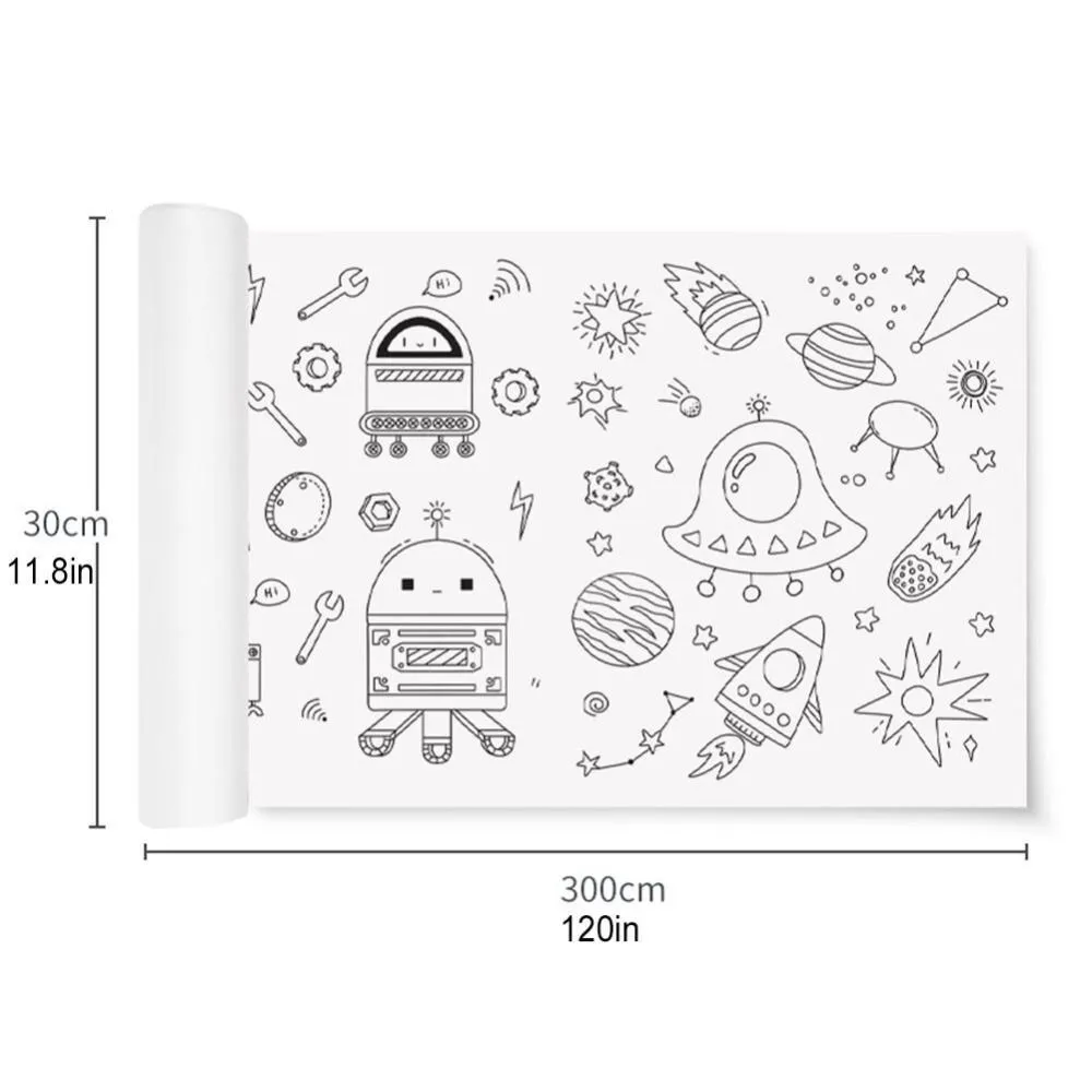 Drawing scroll lor filling sticker blank loring pages children drawing roll