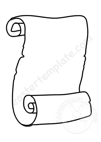 Paper scroll coloring page