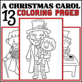 A christmas carol coloring pages morning work by mind games studio