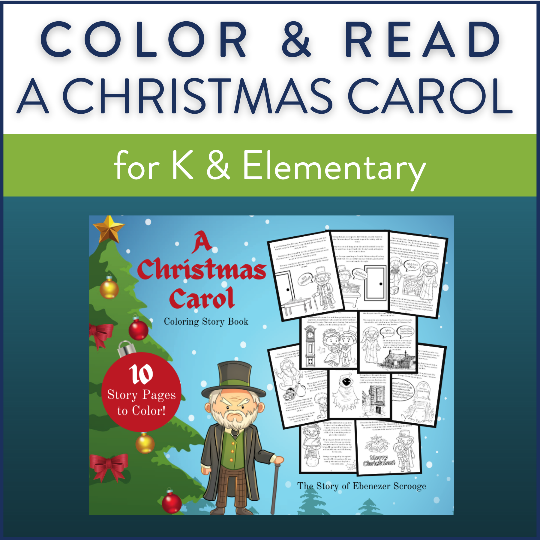 A christmas carol story coloring book â the moments at home