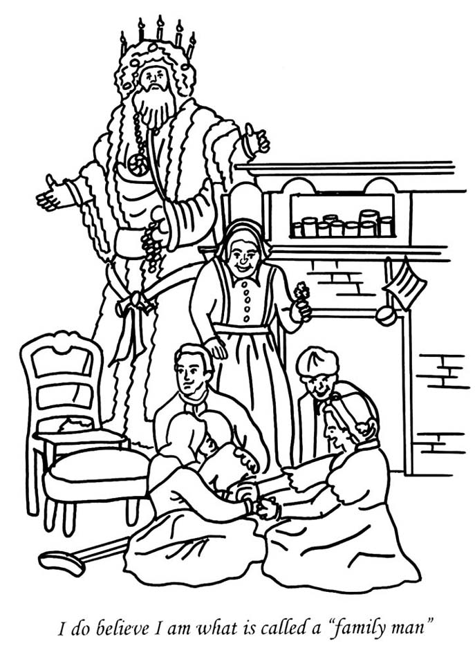 A christmas carol coloring book