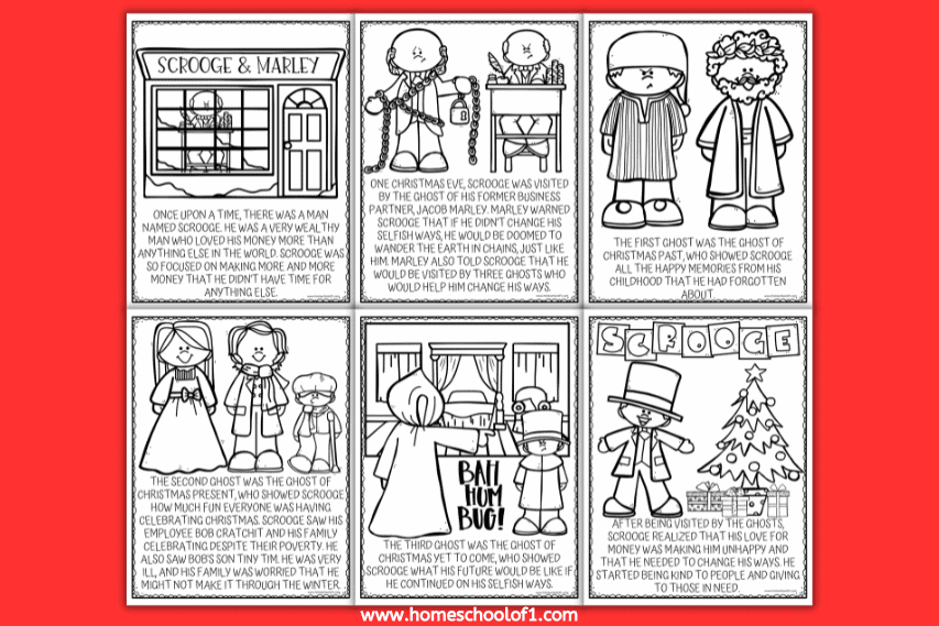 Christmas carol coloring pages a story of redemption free