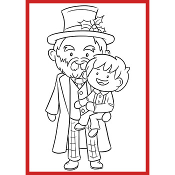 A christmas carol coloring pages morning work by mind games studio