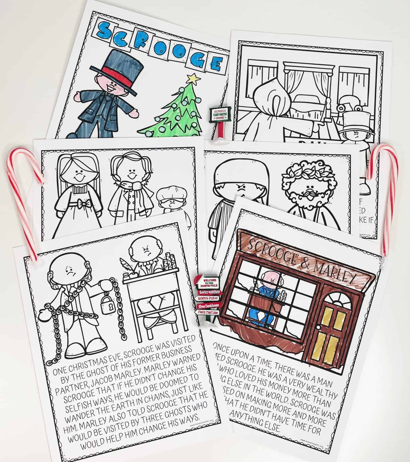 Christmas carol coloring pages a story of redemption free