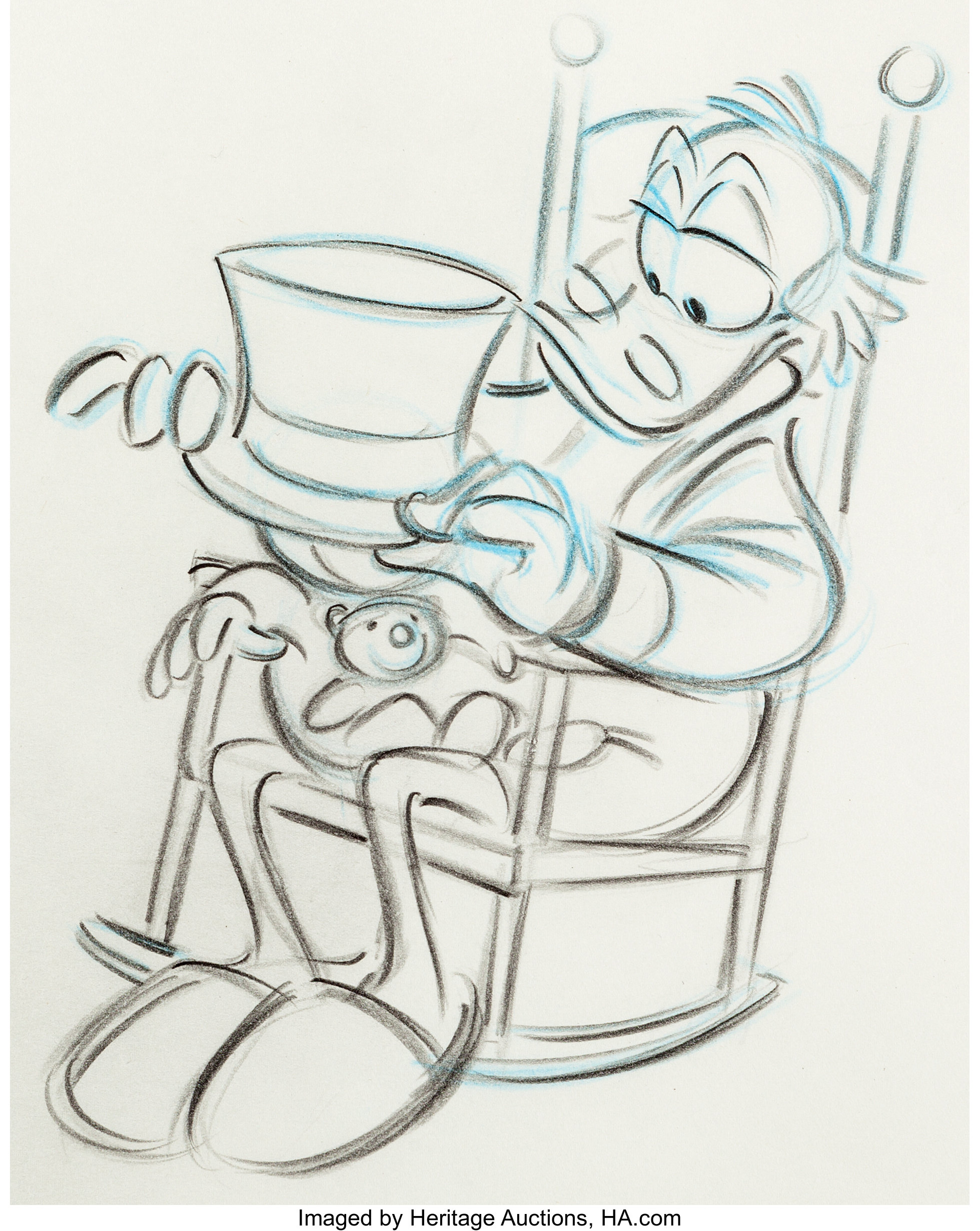 Mickeys christmas carol scrooge and tiny imagination drawing walt lot heritage auctions