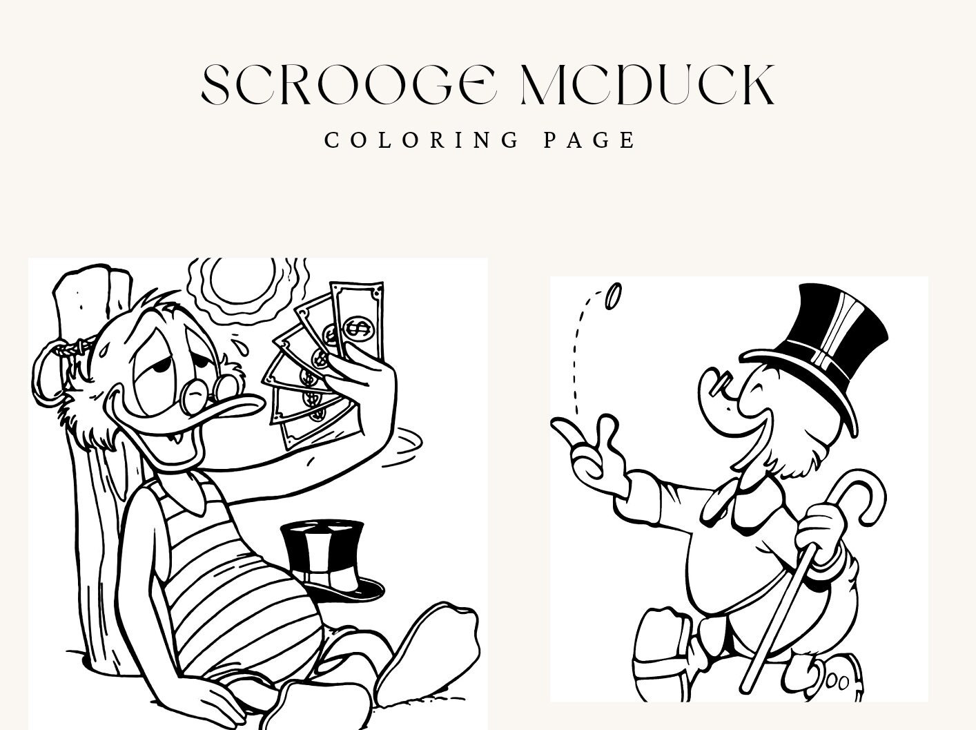 Printable scrooge mcduck coloring pages