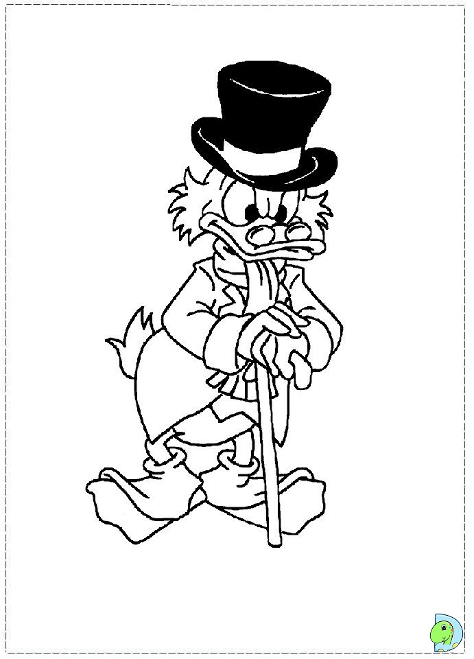 Uncle scrooge coloring pages disney coloring pages