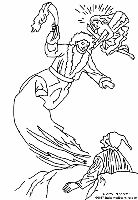 Scrooges christmas visitors coloring page