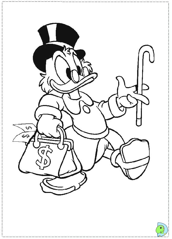 Uncle scrooge coloring pages disney coloring pages