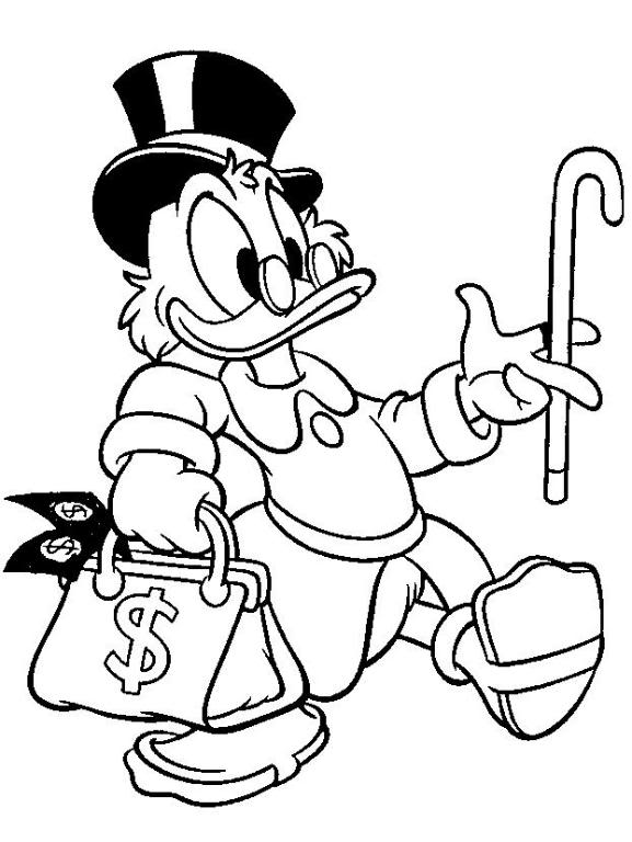 Uncle scrooge coloring page