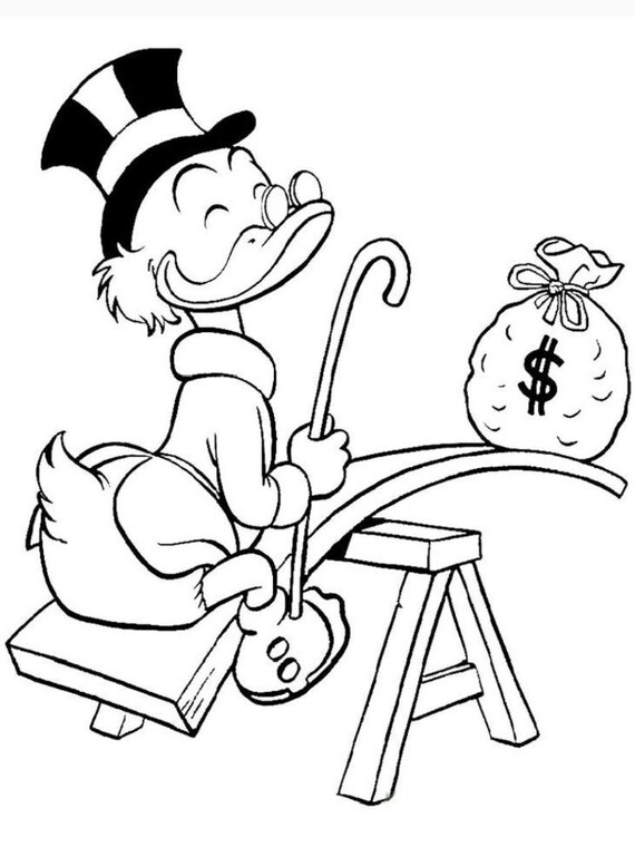 Printable scrooge mcduck coloring pages