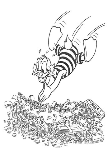 Scrooge mcduck coloring page free printable coloring pages