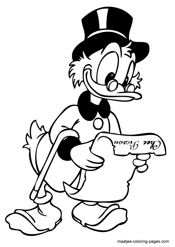 Scrooge mcduck coloring page